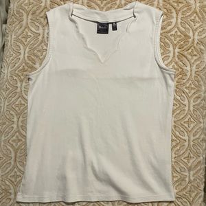 Rafaella scalloped neckline tank